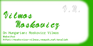 vilmos moskovicz business card